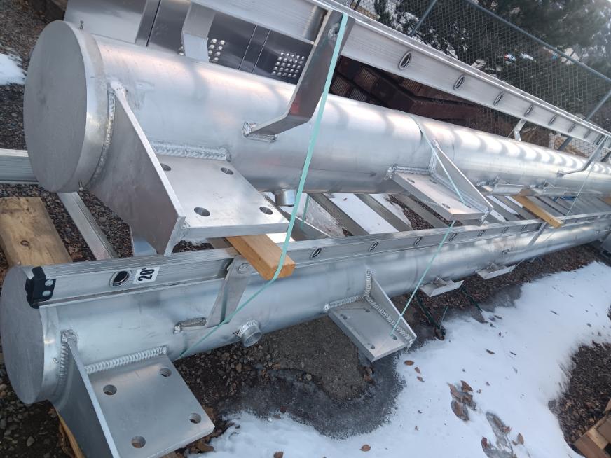 welded aluminum pole&tie plates